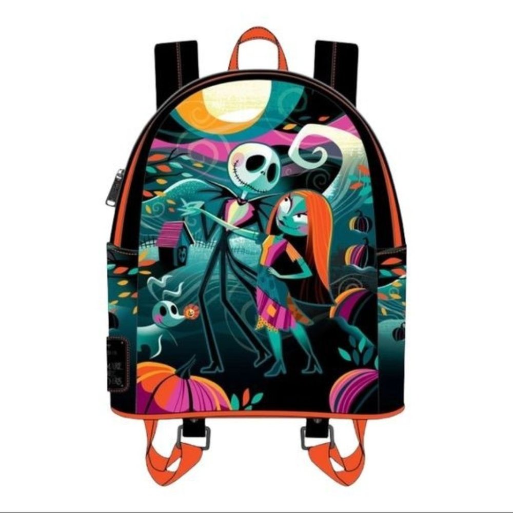 LOUNGEFLY Rare Nightmare before Christmas Jack Skellington Mini Backpack NWT